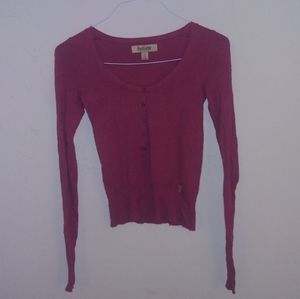 Hollister pink angora cropped sweater